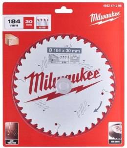 MILWAUKEE PIŁA TARCZOWA 184x30x2,1x40z DREWNO - SZYBKIE CIĘCIE CSB P W